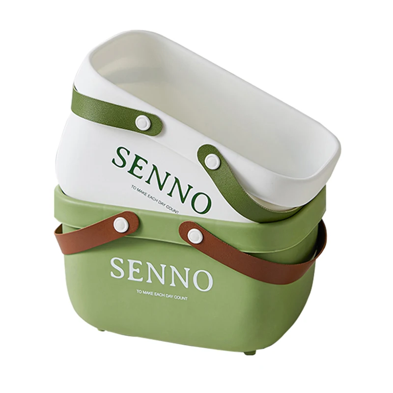New  Home Bathroom Storage Basket Multifunctional Plastic Storage Basket with Handle