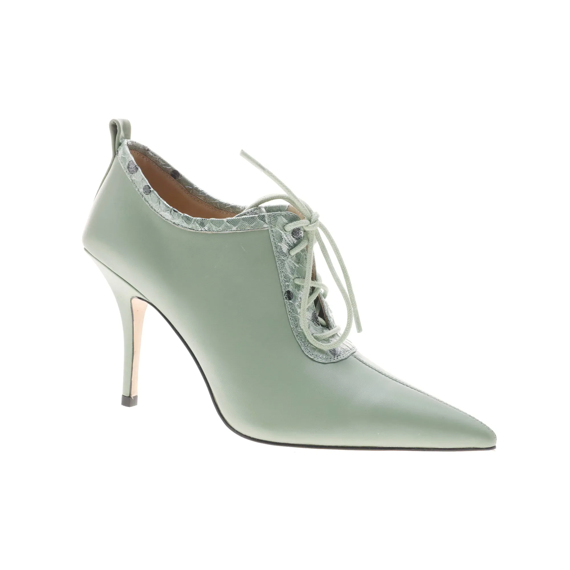 Beautiful Pointed Toe Genuine Leather Stiletto High Heel Women Shoes