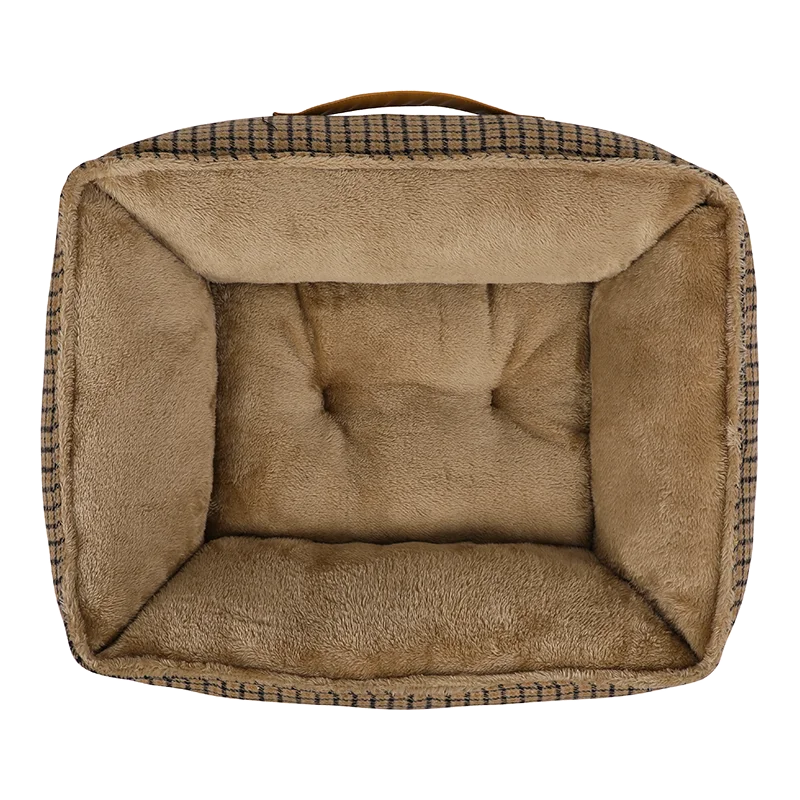 High quality soft luxury custom square dog bed warm waterproof sofa Indoor pet dog house wholesale