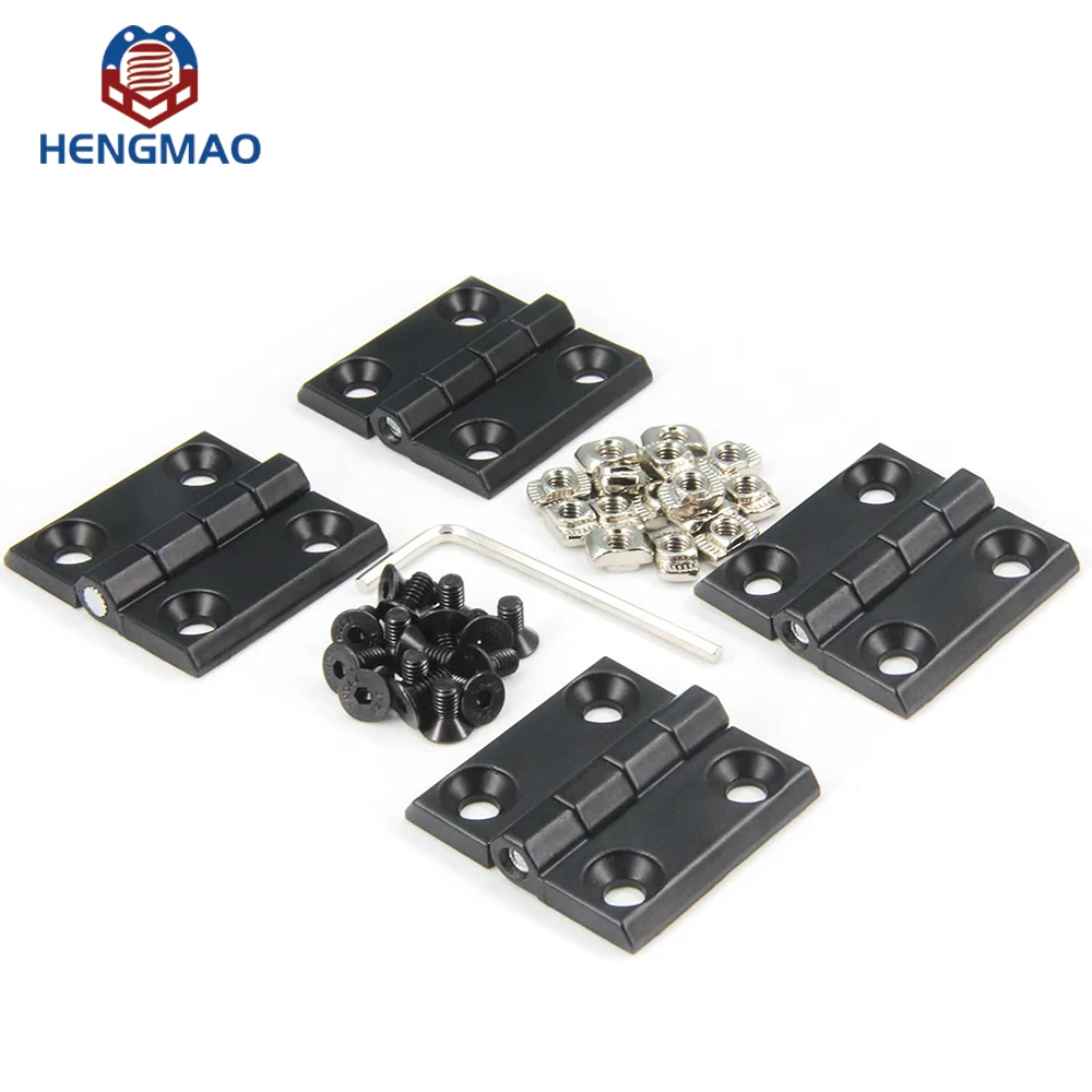Black Zinc Alloy Hole Heavy Duty Hinge and Screw On Hinge For Cabinet Industrial