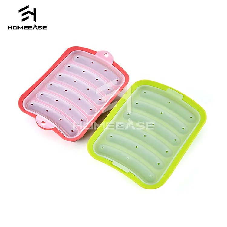 Eco-friendly Kitchenware Baking Tools Home Diy Hot Dog Refrigerate Silicone Sausage Mold