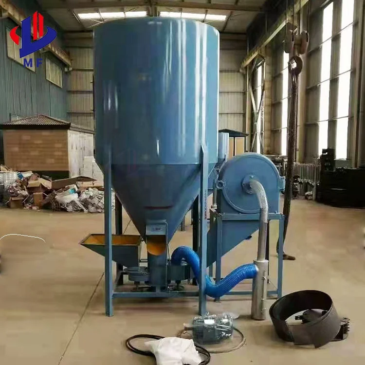 The manufacturer produces a pig feed mixing 7.5 kW crushing integrated machine for feed machinery and feed machinery