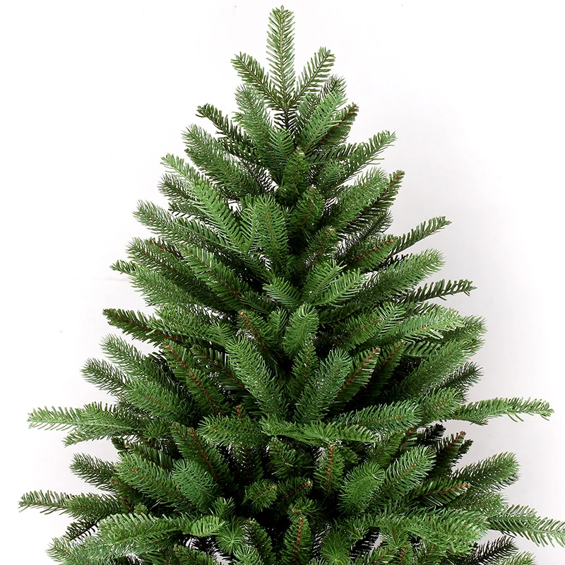 SY Artificial PE and PVC mixed automatic green tree hinged construction Christmas Tree arbol de navidad