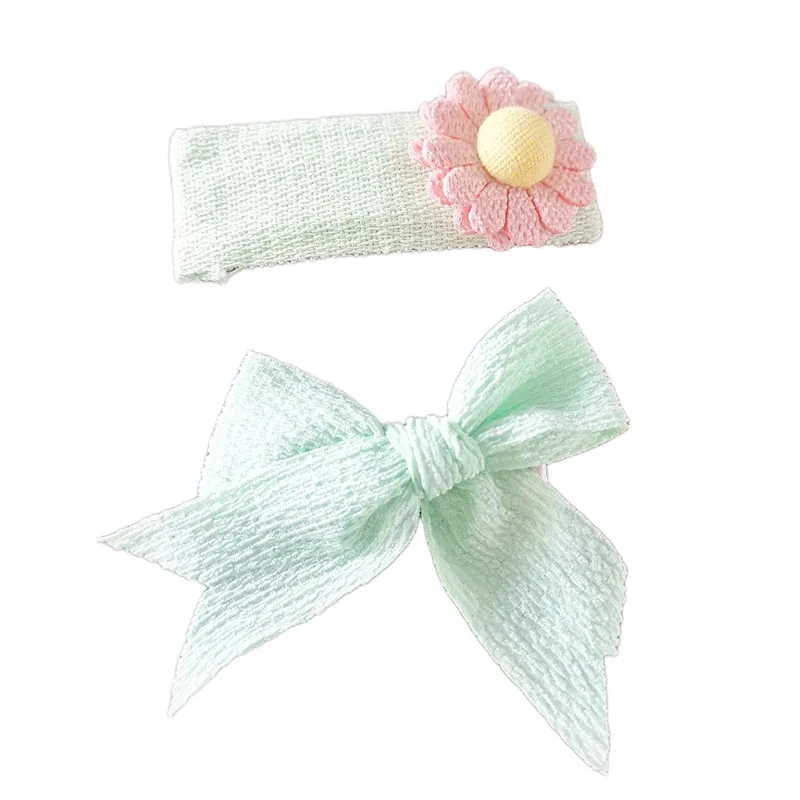 2022 Popular Adult Girls Fabric Covered Snap Stainless Steel Hair Clip Springs