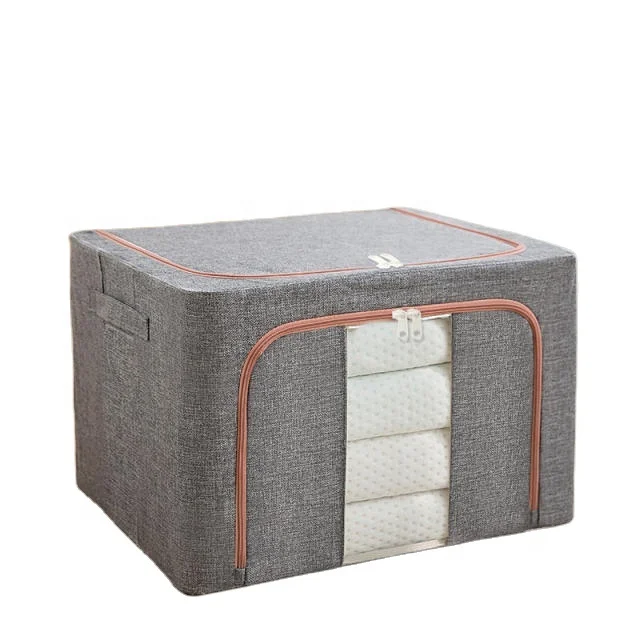 66L Hot sale cloth fabric storage box collapsible clothes storage box home folding foldable storage box