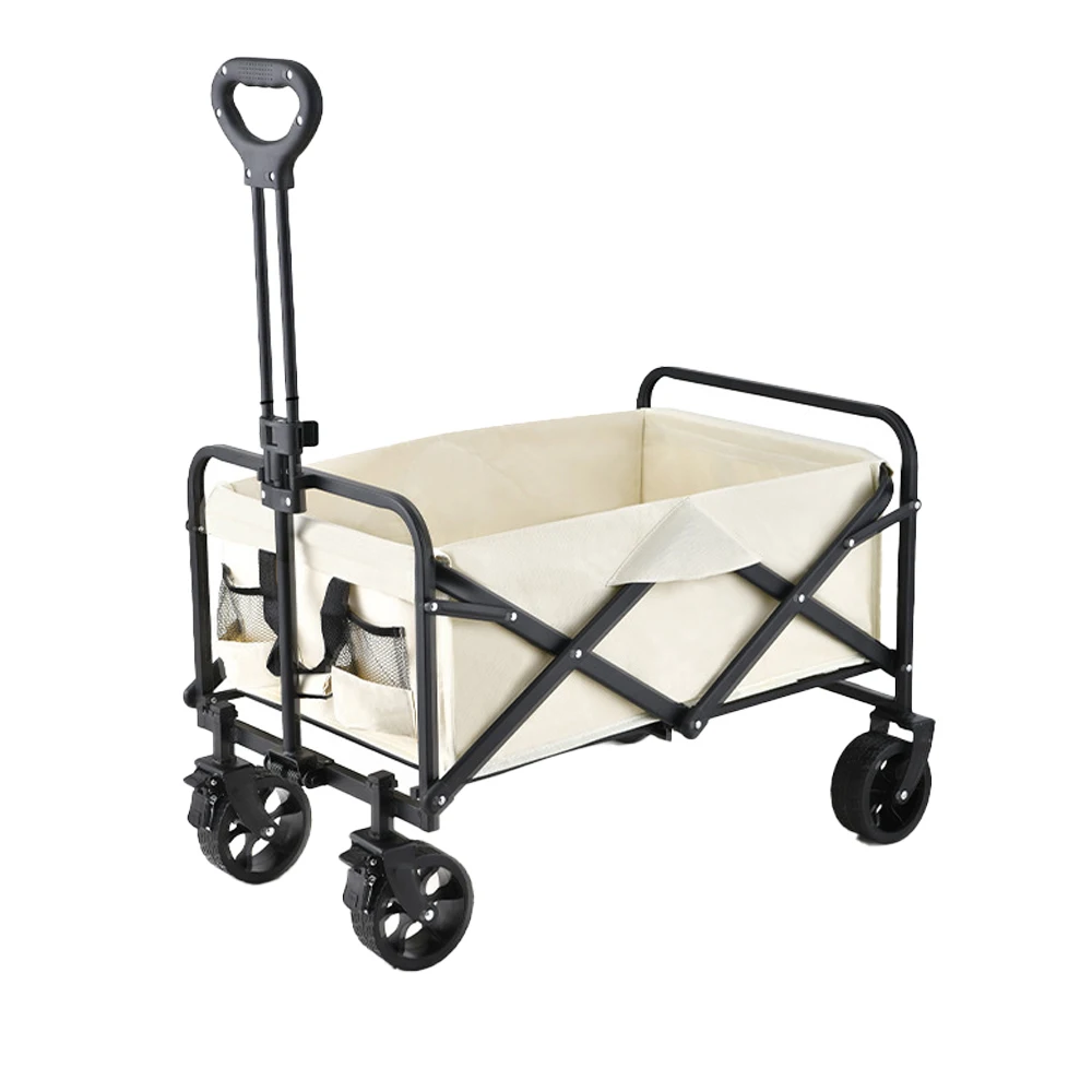 Outdoor Garden Beach Camping Trolley Cart Fishing Folding Camping Wagon Portable Shopping Tour Hand Luggage Cart Trolleys