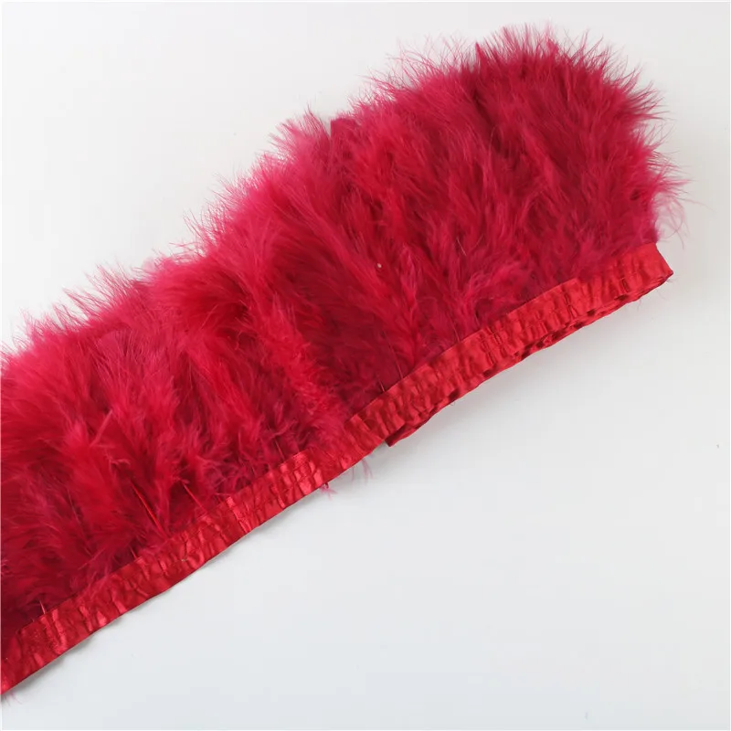 Wholesale Turkey Marabou Feathers Fringe Trim for Sewing Needlework Wedding Dress Decoration