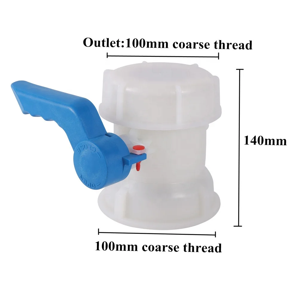 DN40/50/80 Butterfly Valve for 1000L IBC Tank Container Water Supply Ball