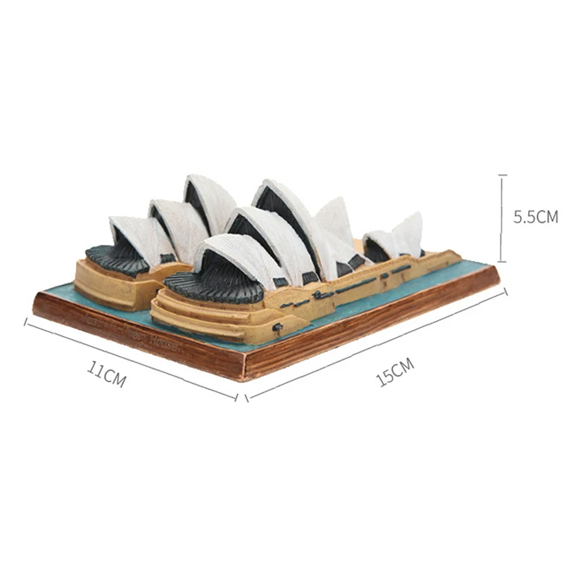 Custom Famous Building Miniature Statues 3d Model Resin Sydney Opera House Sculpture