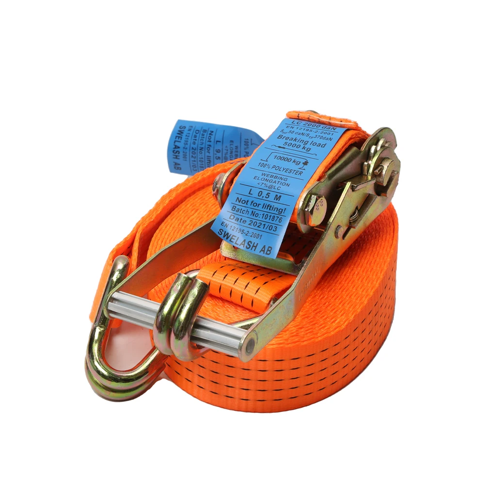 2inch 50mm 5000kgs tiedown belt rachet strap heavy duty tie down system