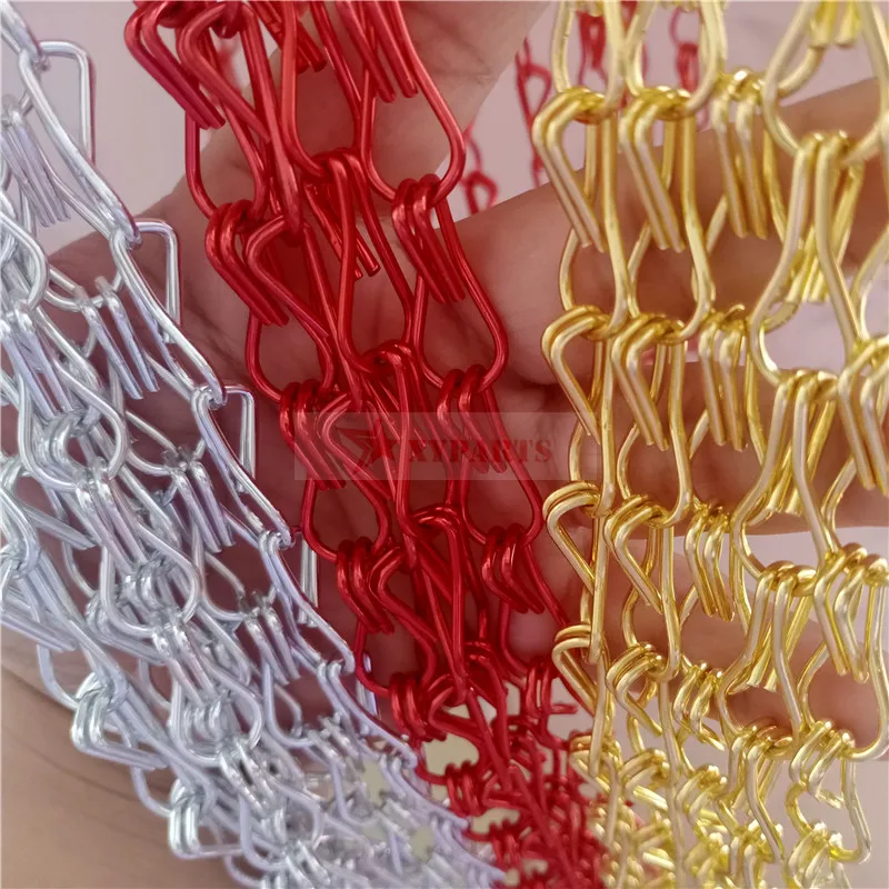 Aluminum Chain Link Curtains Used For Decorative Chain Fly Screen