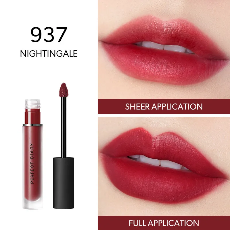 Perfect Diary DreamMatte Lipstick long lasting beautiful design clear square tube lip gloss  wholesale  cute lip gloss