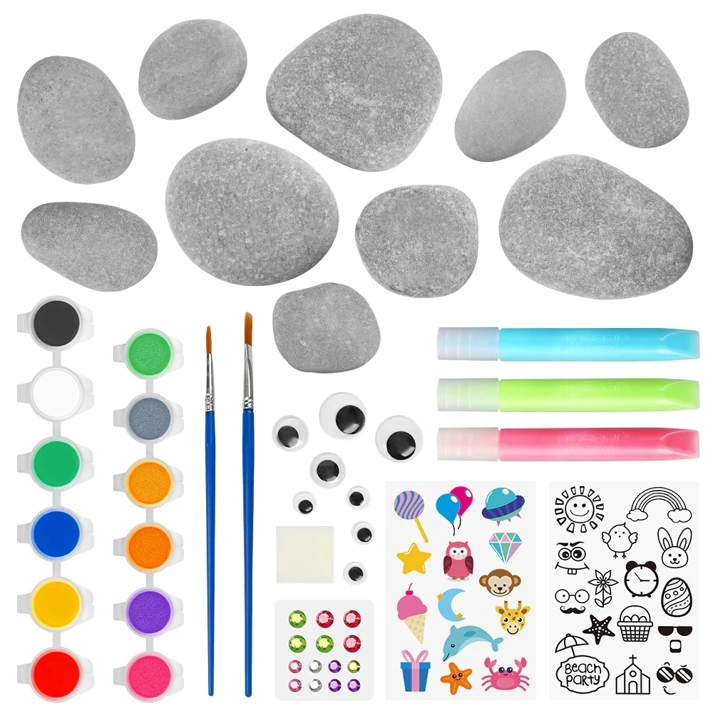 Diy Child Kid Craft For Kids Paint Toy Glow In The Dark Rock Painting Kit