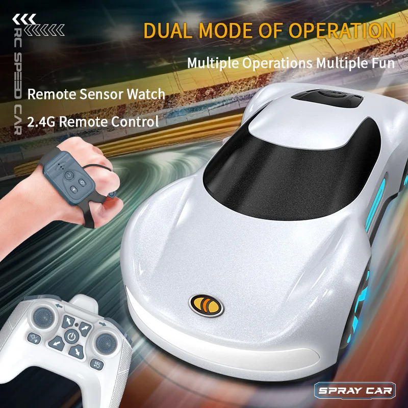 2.4Ghz Watch Gesture Sensing Remote Control Spray Stunt Car Toy Electric RC Racing Drift Car Concept Vehicle With Flashing Light