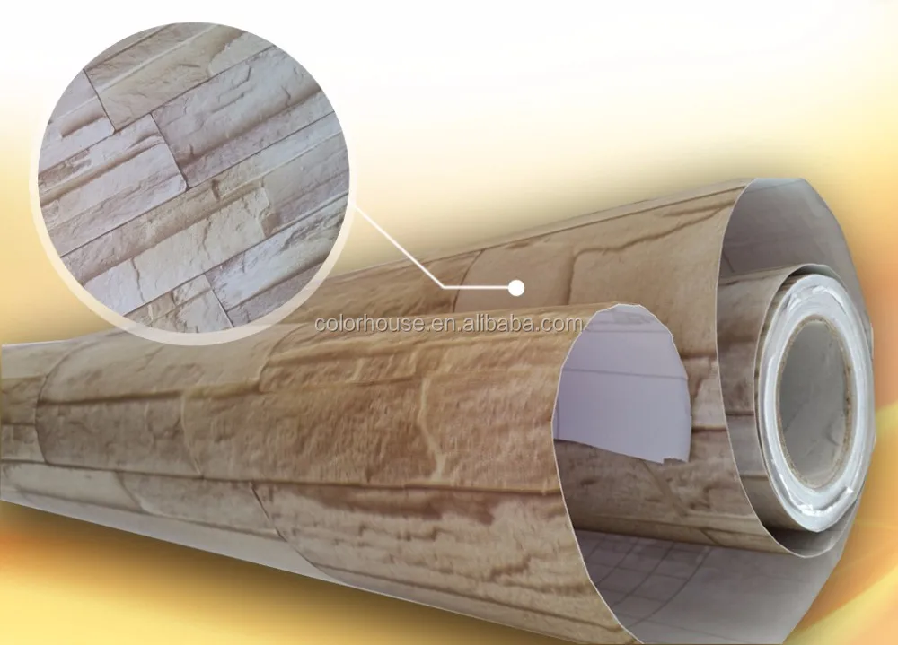 High Quality Water Proof PVC Self-adhesive Wallpaper for Home Decorative Brick Design Wall Paper 1005