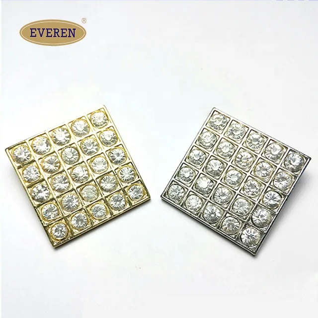 EVEREN Square Crystal Sofa Button