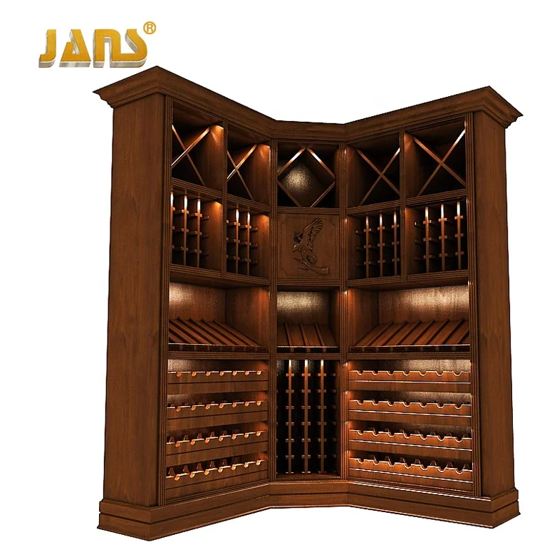 
Bar corner solid wood wine cabinet display cabinet wine cellar rack 