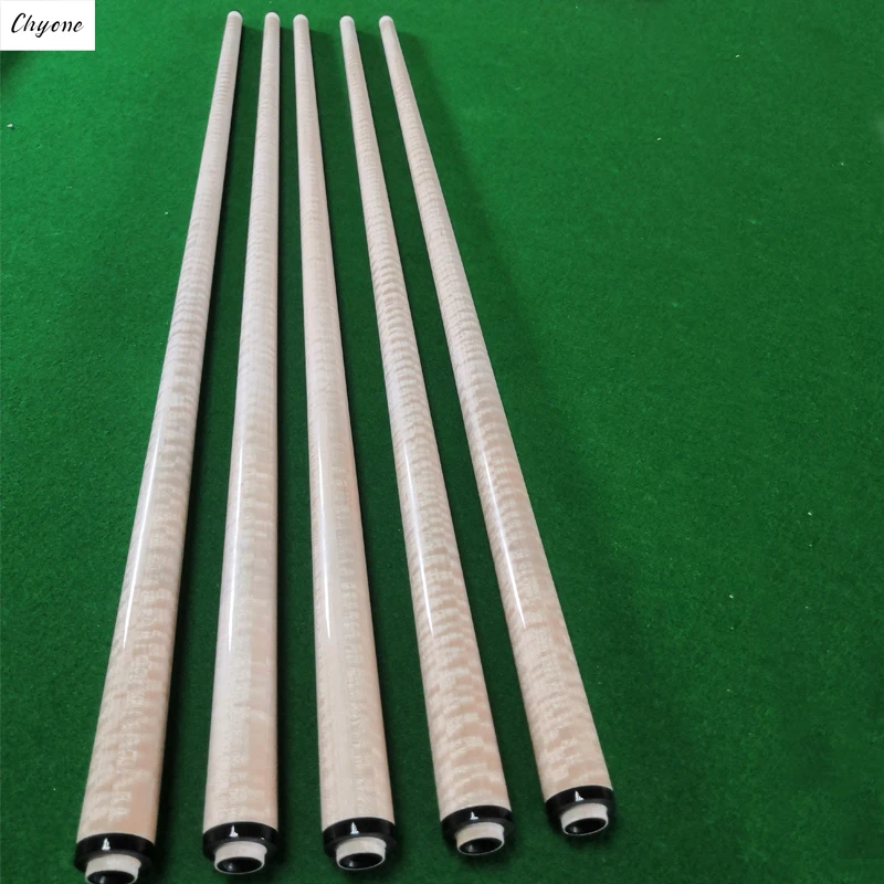 Chyone 12/13mm very straight 12pcs laminated curly maple shaft with carbon fiber tube inside carom cue shaft pool cue shaft