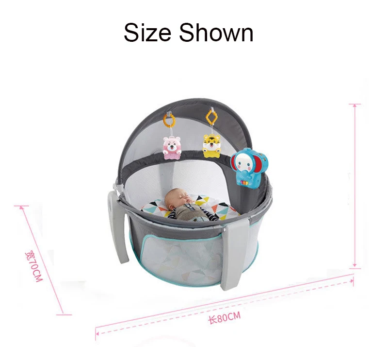 4 в 1 уличная музыкальная ранняя образовательная круглая портативная складная детская кровать для сна с музыкой