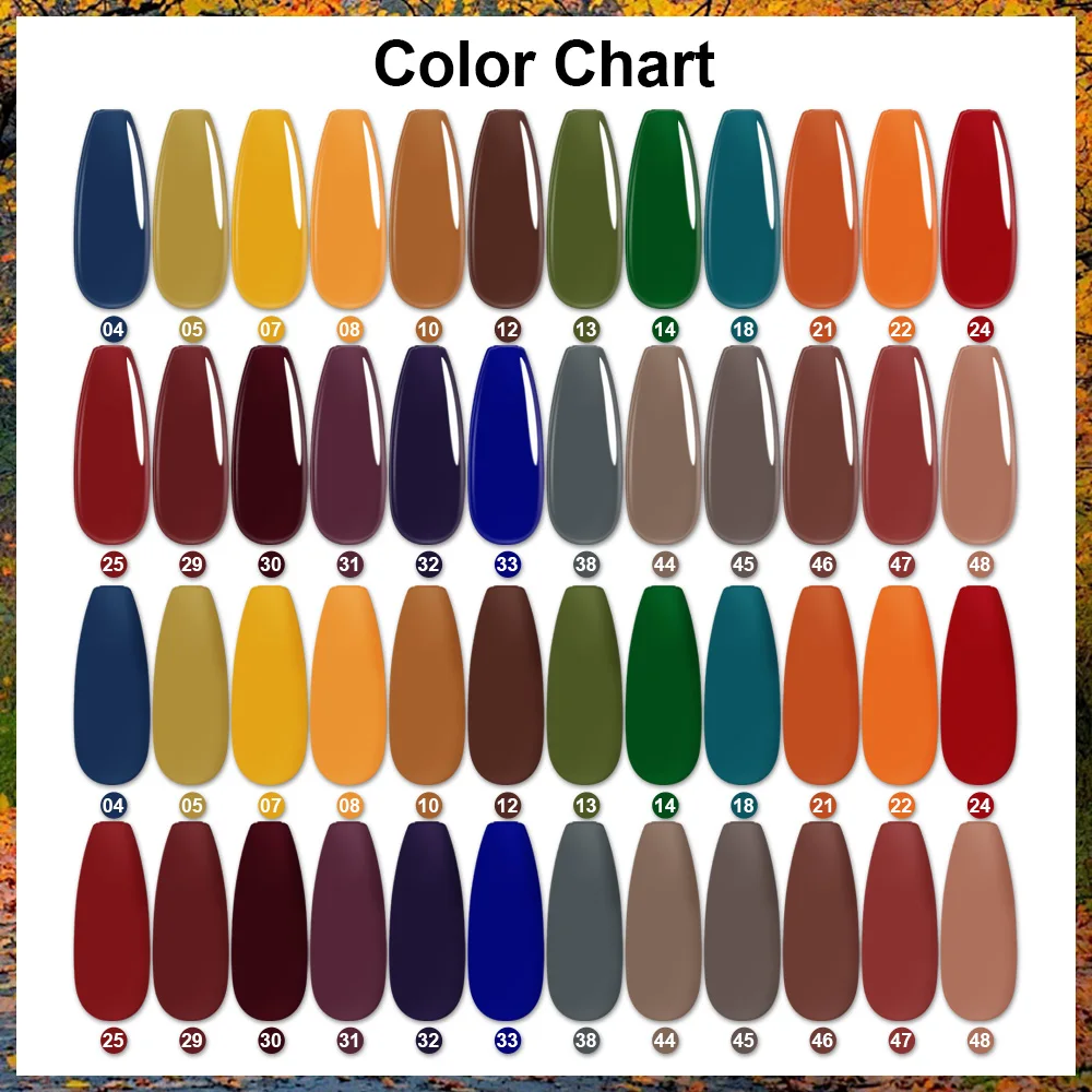 BOZLIN Private Label 24 Colors Gel Nail Polish Kit OEM Gel Polish Set Kit UV Gel Nail Polish 10 ml for Autumn Winter