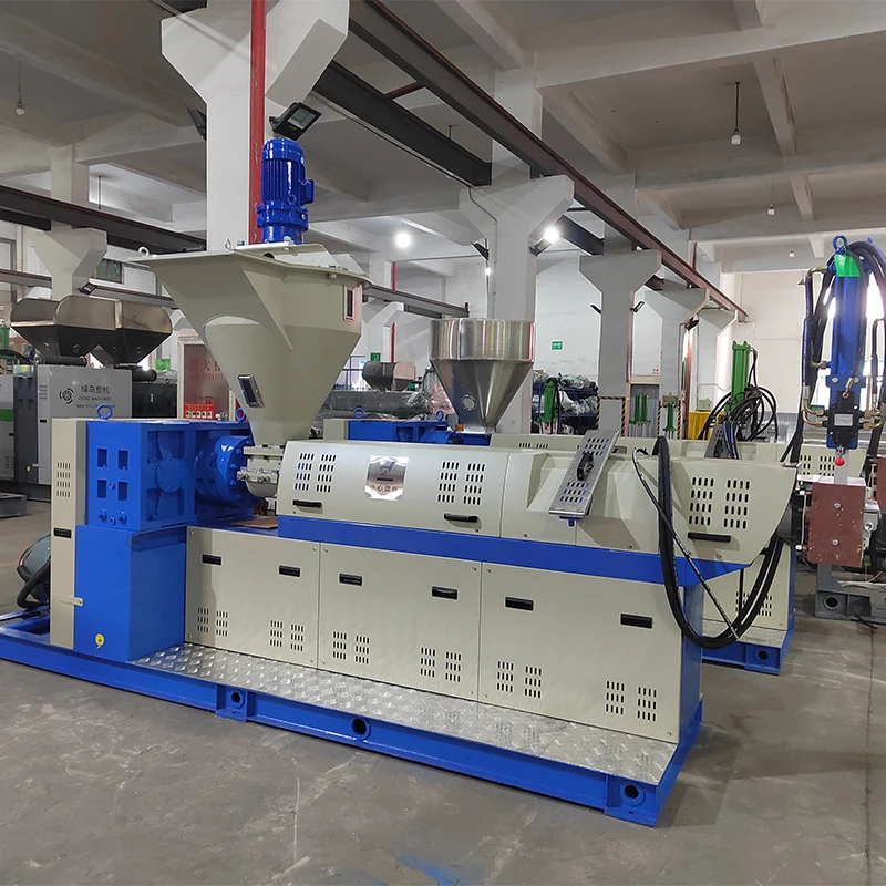 Double Stage PP PE plastic pelletizing granules making machine price recycle plastic raw material machinery