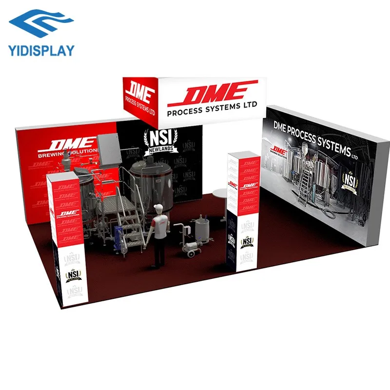 Custom Design Lightweight Stand Aluminium Modular 10x20 Tradeshow Display Portable Exhibition Booth Trade Show Booth