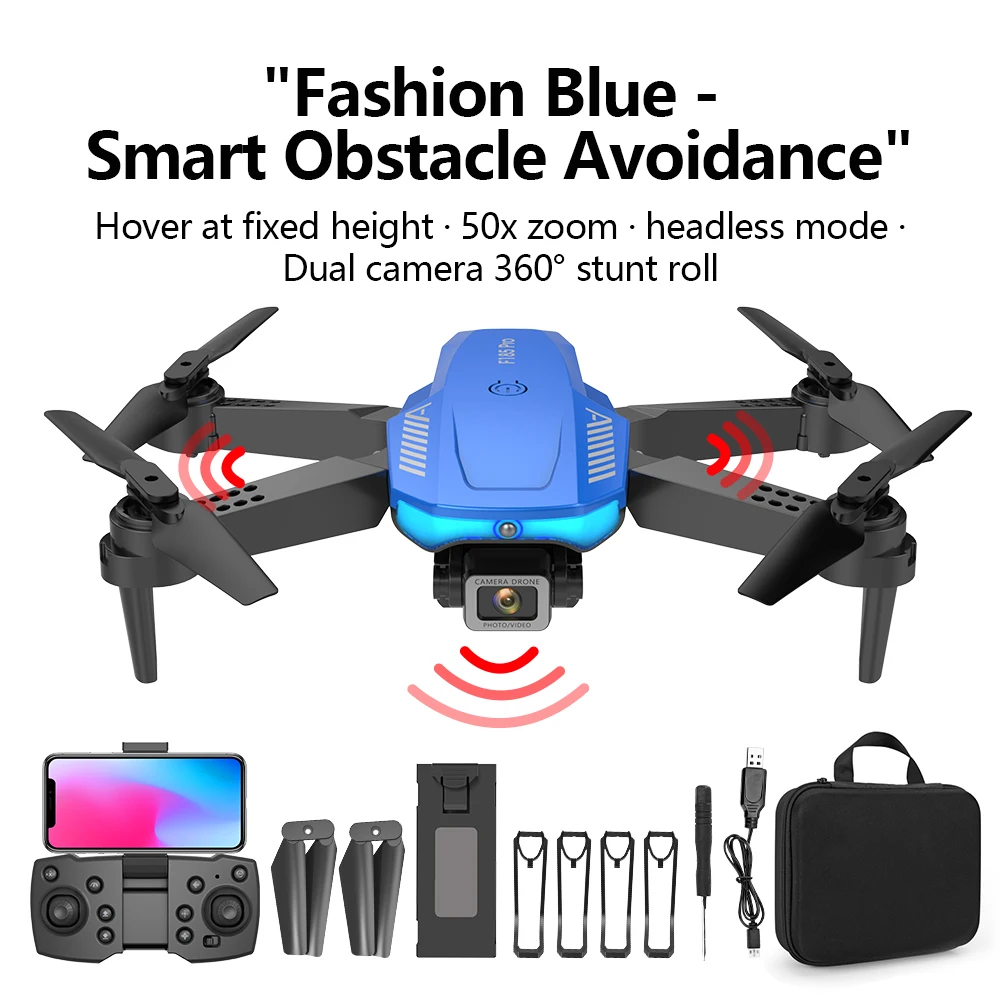 Flyxinsim Wholesale F185 Pro With Camera Drohn Wifi Fpv Avoid Obstacle Quadcopter Rc Droen Dron Mini 4K Camera Drone