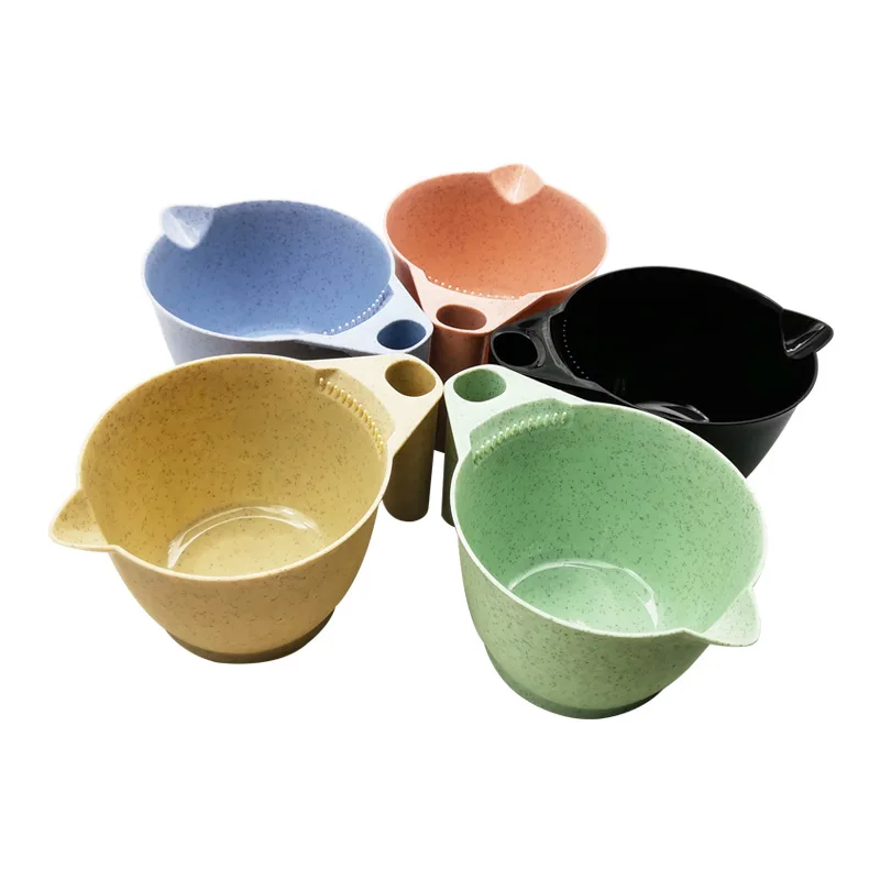 Wheat Straw Tint Bowl Eco Friendly Hair Dye Bowls Salon Hair Color Mixing Bowls For Hair Coloring