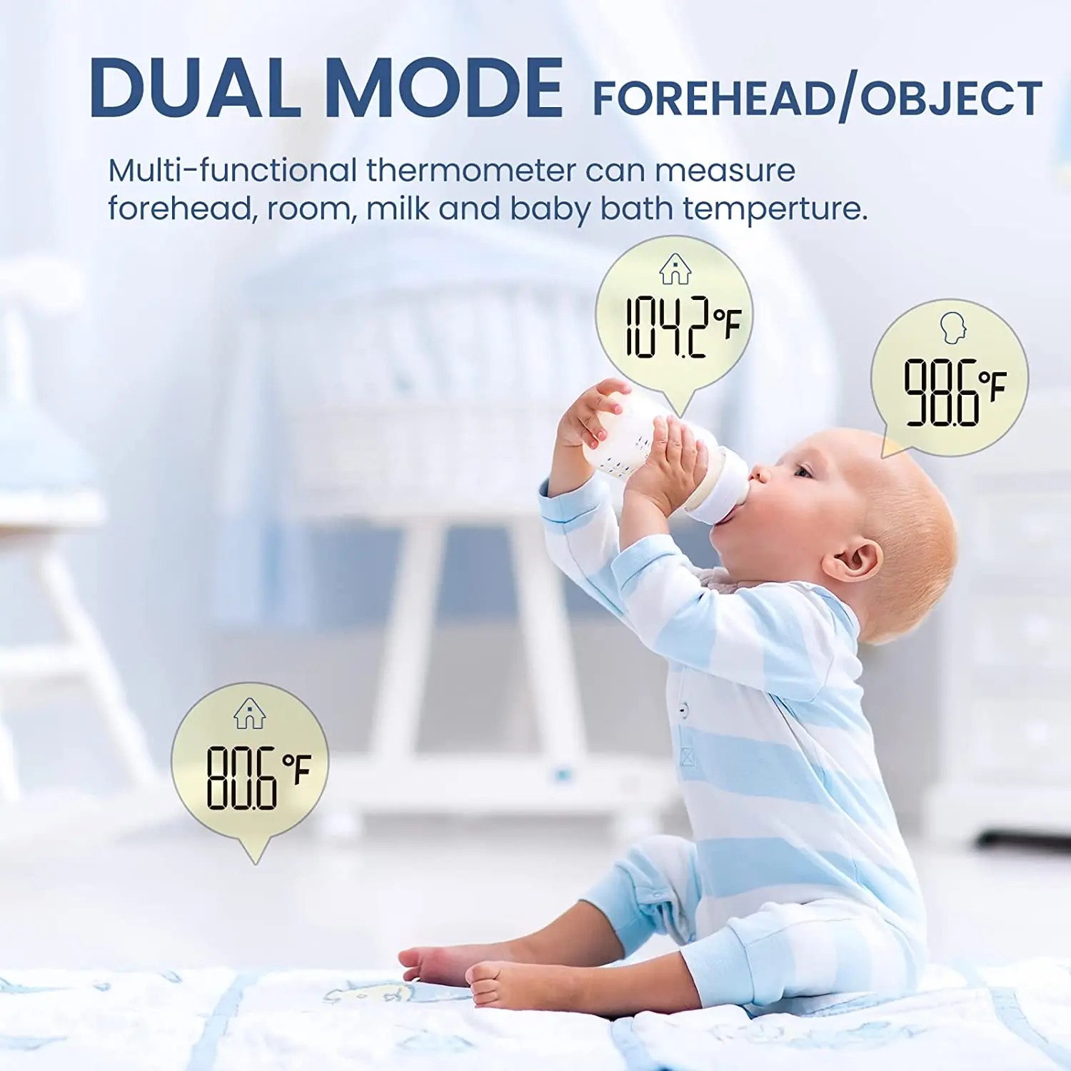 No Contact Thermometer Age Optional Infrared Thermometers for Adults and Children