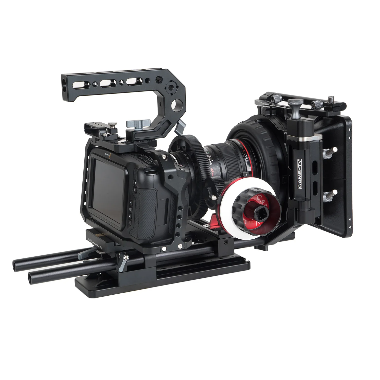 CAME-TV Lightweight Aluminum Full-Frame Cage Kit 5 for Blackmagic Pocket Cinema Camera 6K/4K