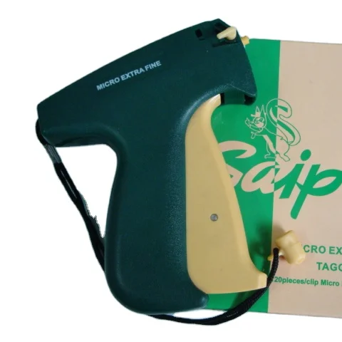 SAIP 60M Micro Extra Fine Price Tag Fastener Gun, Plastic Garment Clothes Tag Gun With 3.5 MM Size Needle