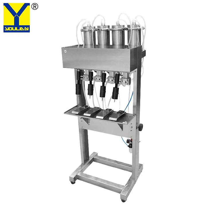 YT-4 Semi Automatic Piston Soy Sauce Wine Filler Liquid Vacuum Filling Packing Machine for Food