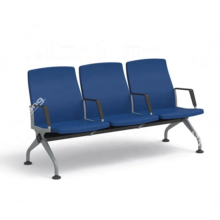 Factory PU Polyurethane Airport Hospital Waiting Room Seating tandem Chair Beam Seating for Bank Bus Station