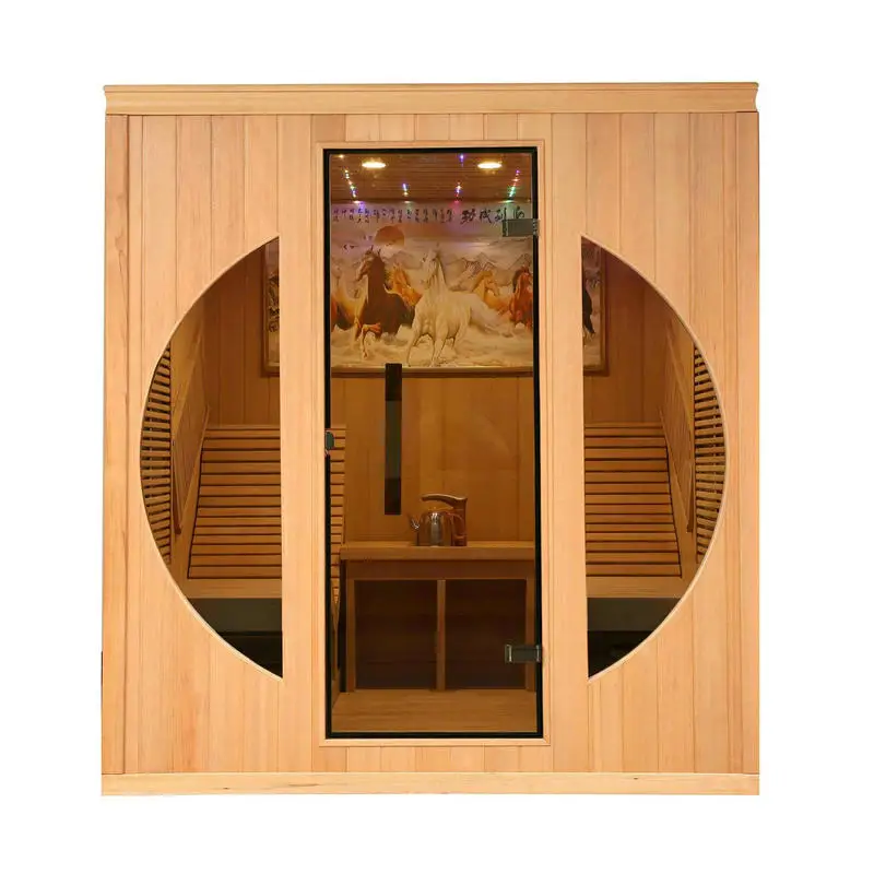 2021 China Sell 2 Person Outdoor Infrared Dry Heat Relax Sauna with Lounger