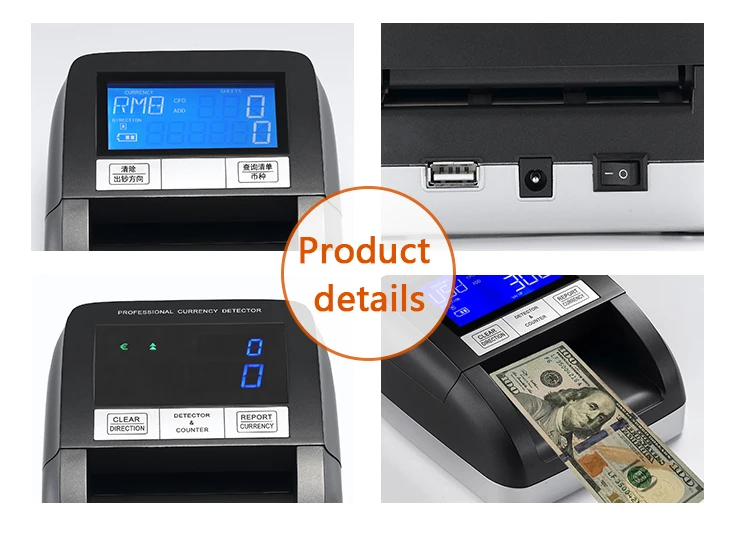 
Smart accurate Money Detector Factory note bill detector note detecting machine for USD Euro GBP 