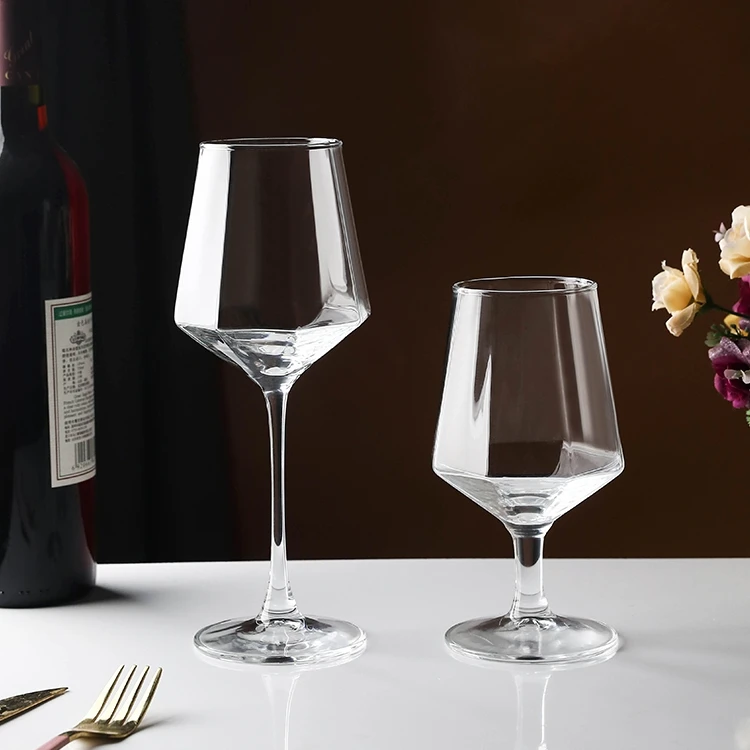 hot sale custom logo polygon shape brandy snifter glasses cognac brandy glass