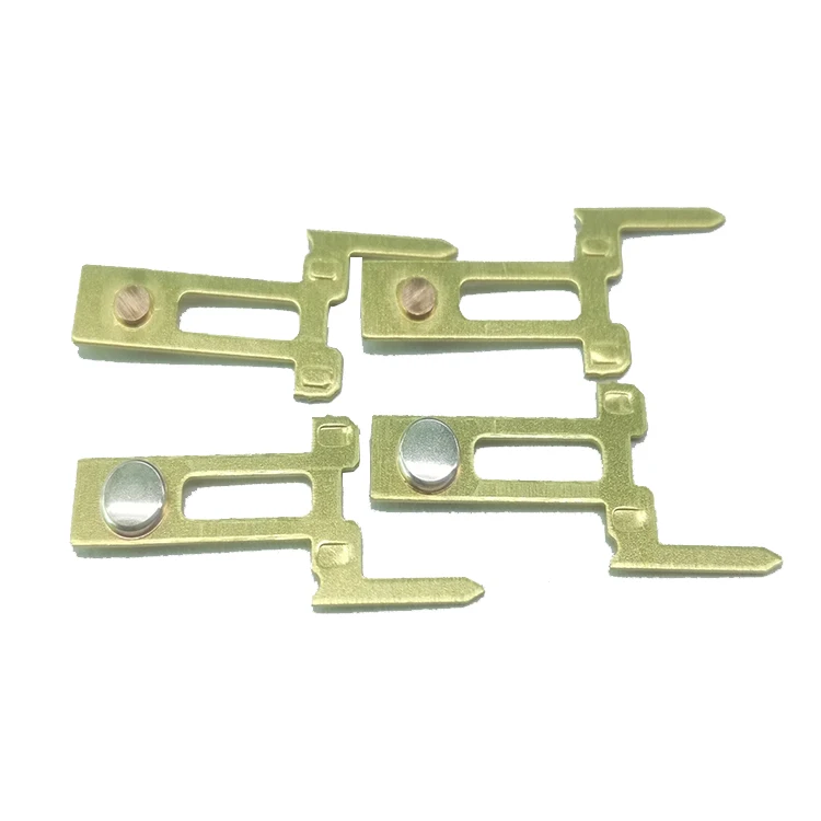 Switch terminal accessories brass stamping electrical silver contact rivets copper Contacts assembly