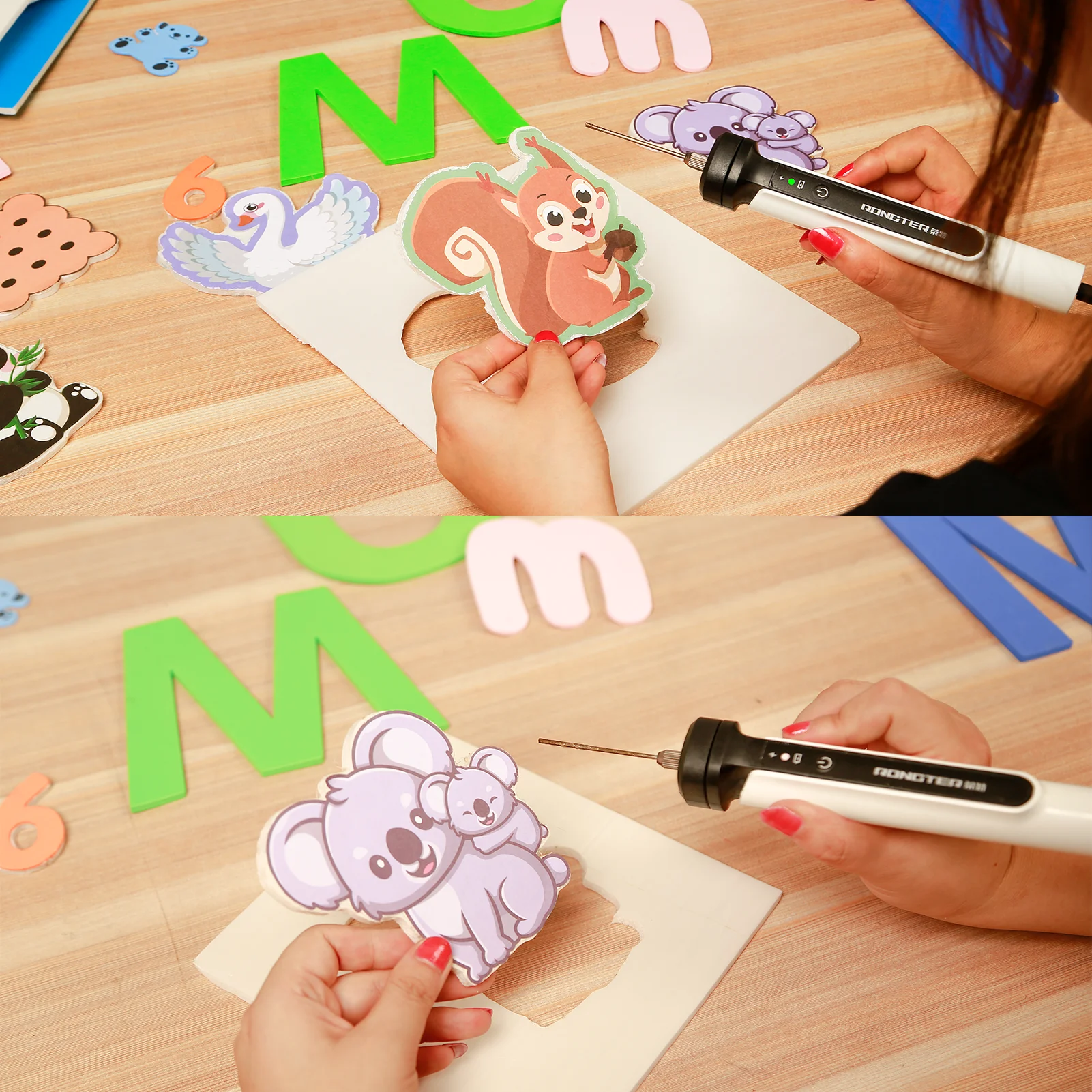 WH41-1 Rongter DIY 4 IN 1 Hot Wire Foam Cutting Tool/Foam Cutting Pen/DIY Foam Cutter