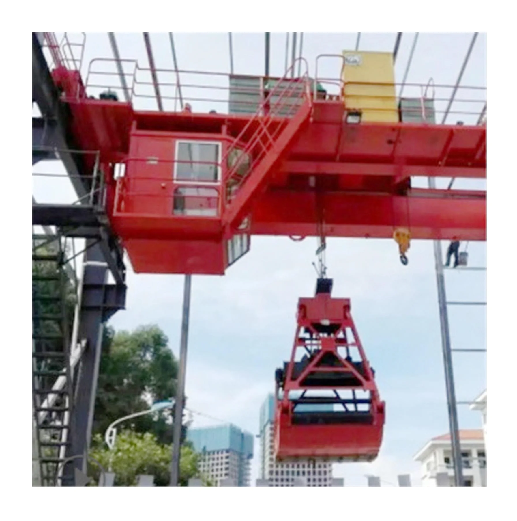 Workshop High Performance 20 Ton QZ Type Electric Double Beam Grab Bucket Crane