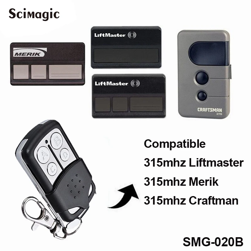  SMG-020 LiftMaster Мерик мастер 315 МГц пульт дистанционного управления 371LM 372LM 373LM гаражный дверной ворот дверь открытой