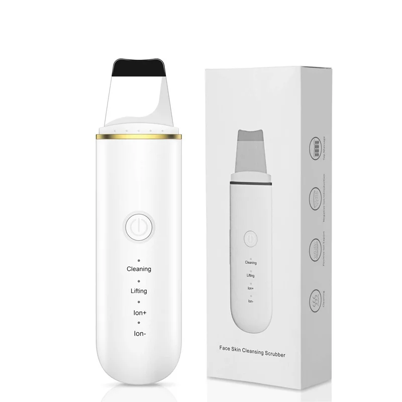 Skincare Tool Peeling Spatula Ultrasonic EMS Beauty Personal Pore Deep Cleansing Facial Care Skin Scrubber with 4 Modes