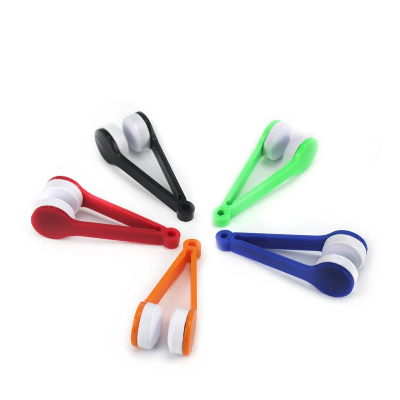 Mini Glasses Cleaning Wipe Multifunctional Portable Super Soft Glasses Wipe Cleaner Double-sided Glasses Brush Tool