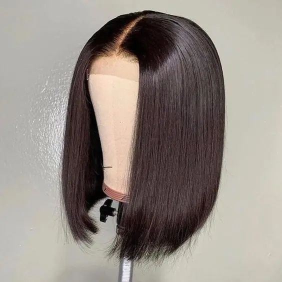 Glueless Remy Short Closure Bob Wig, Brazilian Lace Front Wig, Lace Front Human Hair Wigs Bob