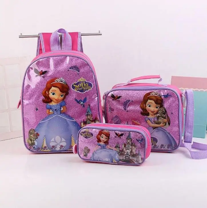 Custom Cute School Backpack Set with Lunch Bag & Pencil Case for Kindergarten Kids