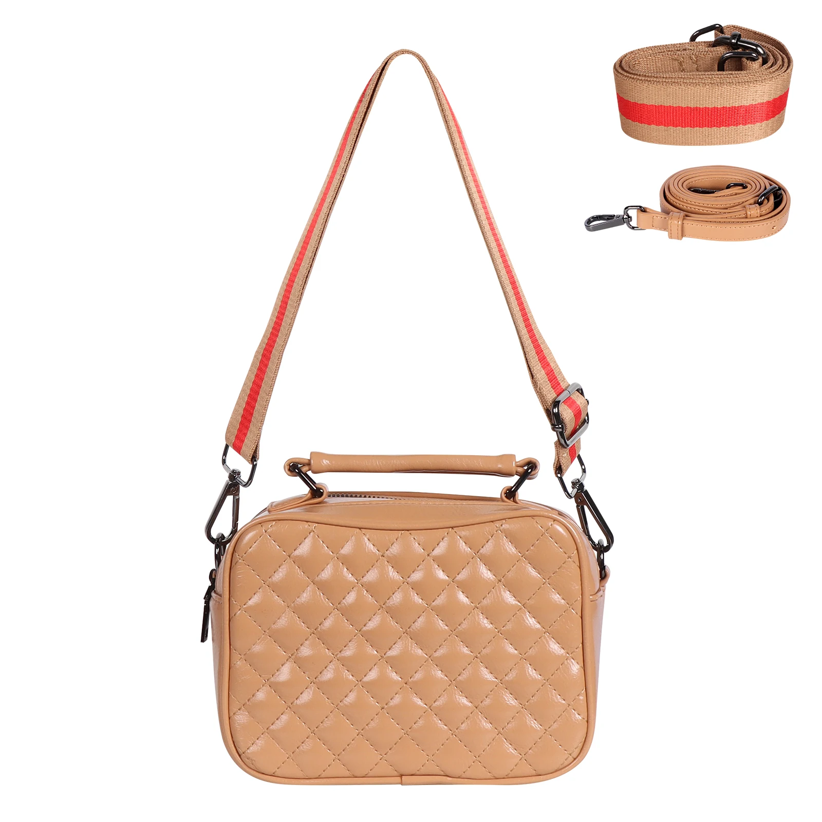Spot New Fashion Large Capacity Crossbody Bag, High Quality Pu Leather Waterproof Shoulder Bag