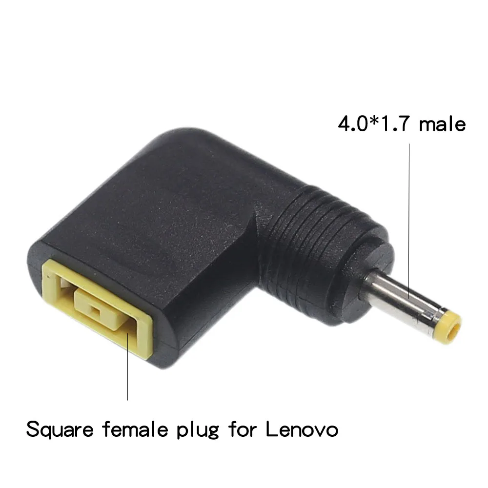 Cantell DC4.0mm x 1.7mm male to 11*4.5mm Square female Power Converter for Lenovo ThinkPad Port
