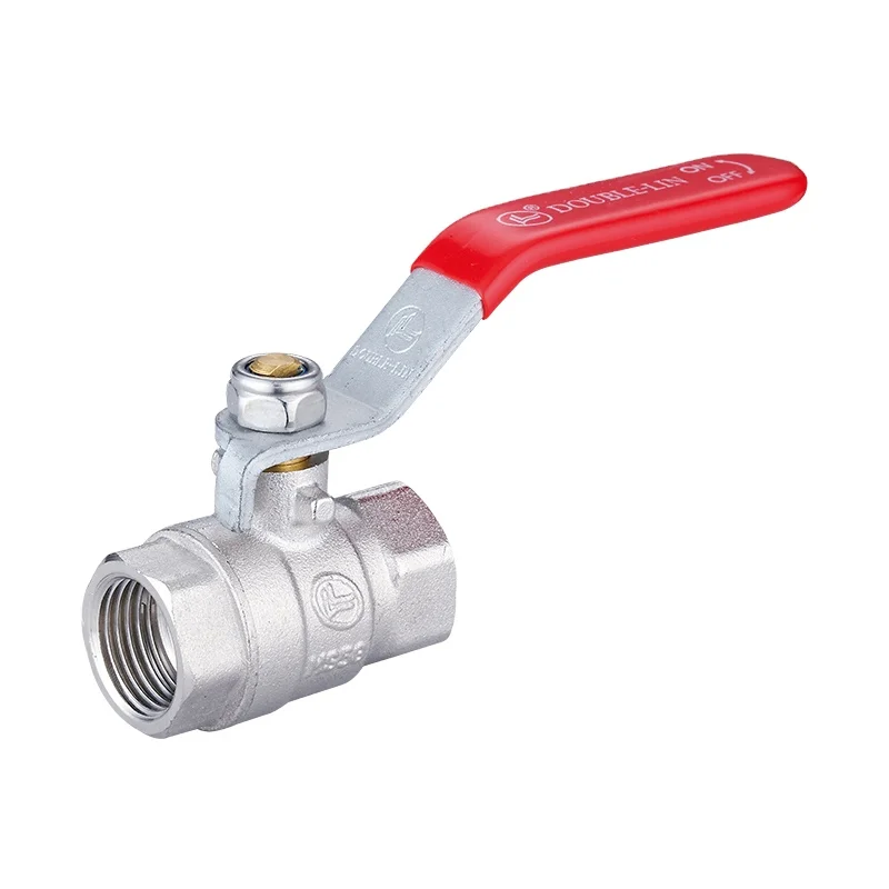 Brass ball valve full flow double female long handle PN25