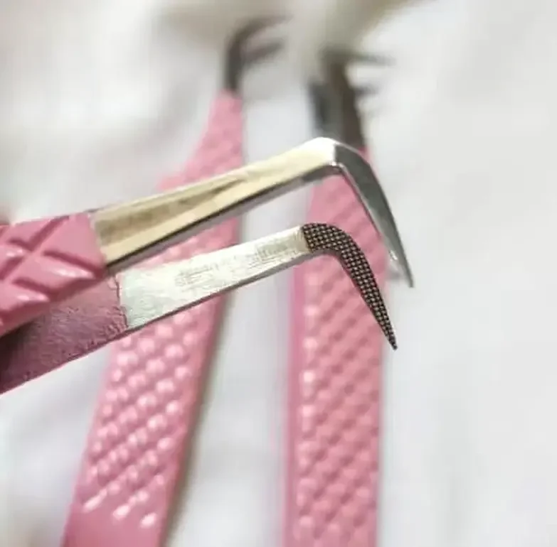 Оптовая продажа черный матовый Пинцет для наращивания ресниц