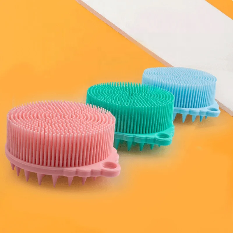 New Arrival Shower Brush Silicone Body Massager Scrubber Body Bath Scrubber with Lifting Ring