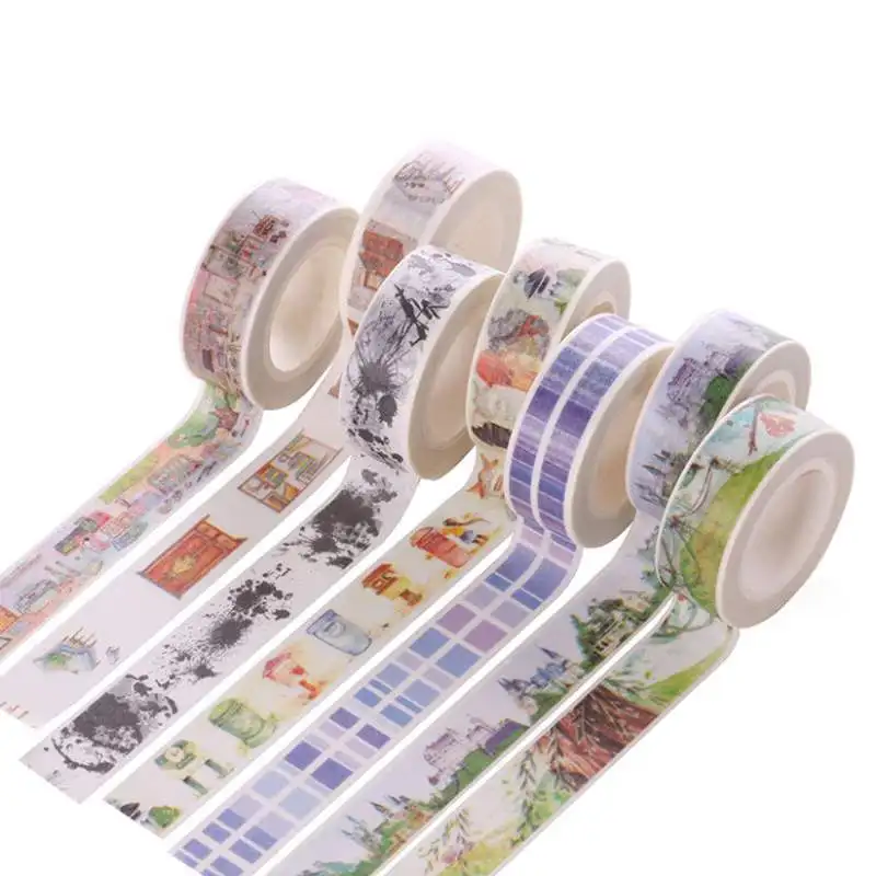 Hot selling colorful waterproof washi tape for decoration and DIY design custom printed small Japanese washi paper tape